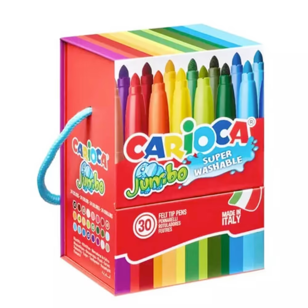 Μαρκαδόροι Carioca Jumbo Χαρτίνο Κουτί 30 τεμ.