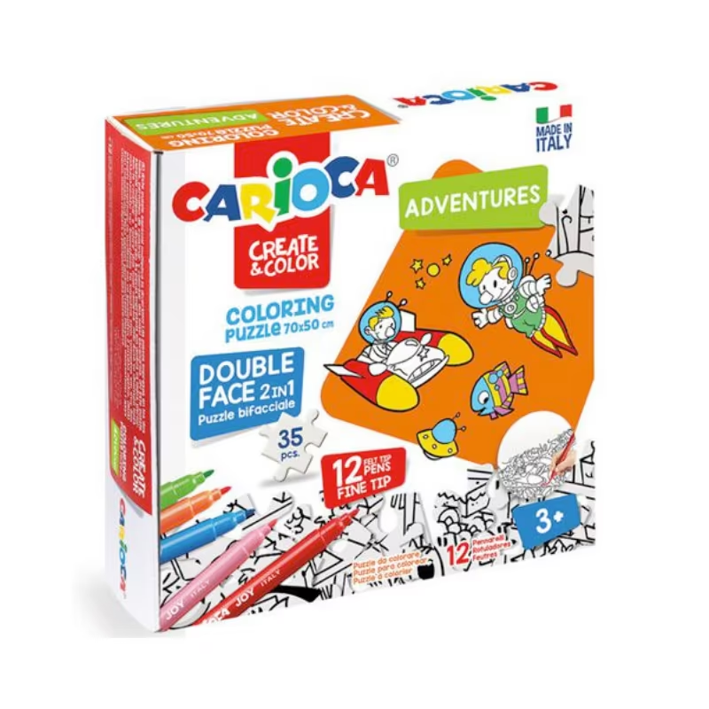 ΣΕΤ ΖΩΓΡΑΦΙΚΗΣ CARIOCA PUZZLE 35τεμ.ADVENTURES