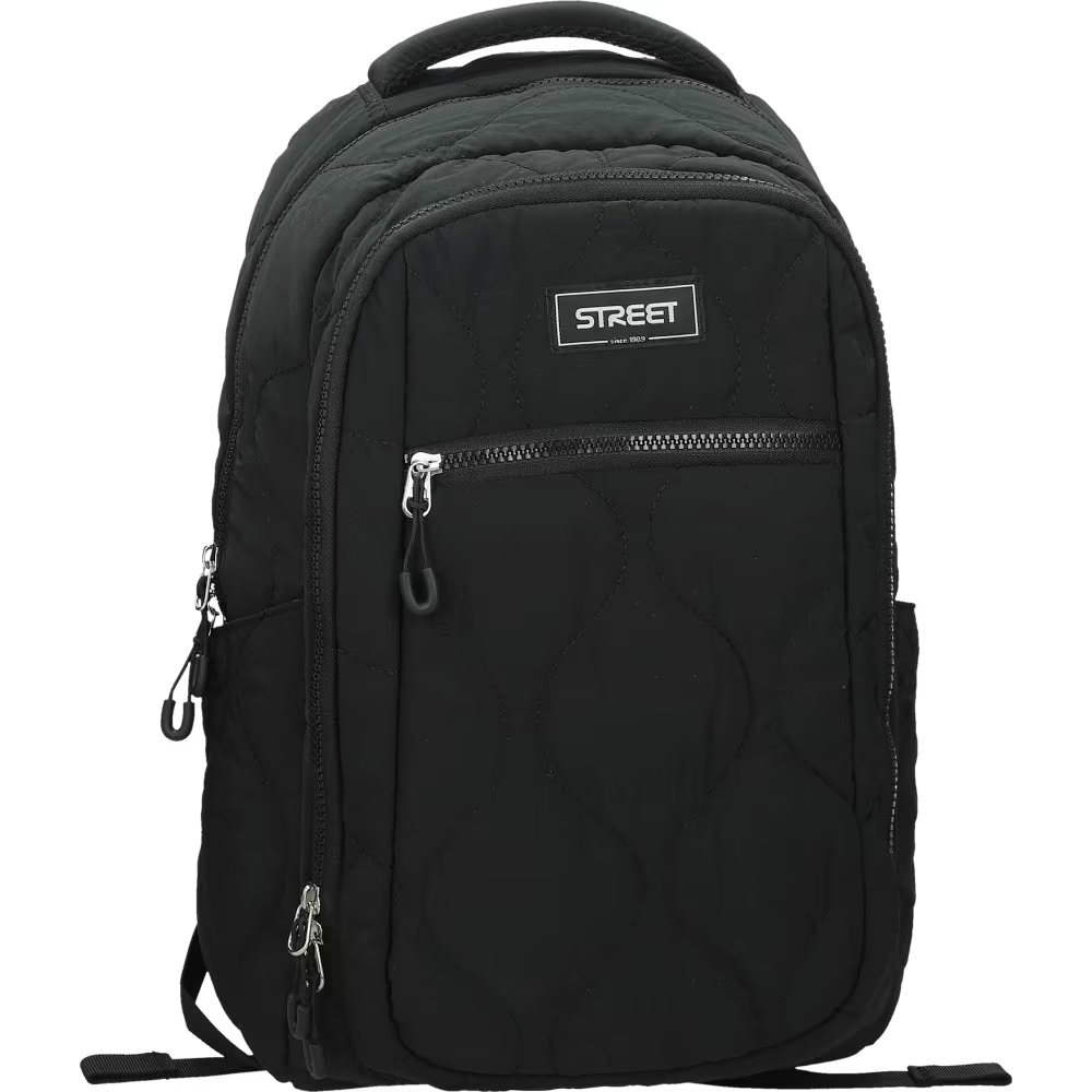 ΤΣΑΝΤΑ ΣΧΟΛΙΚΗ STREET PUFFY BLACK 30x20x45cm (με εργονομική πλάτη air system)