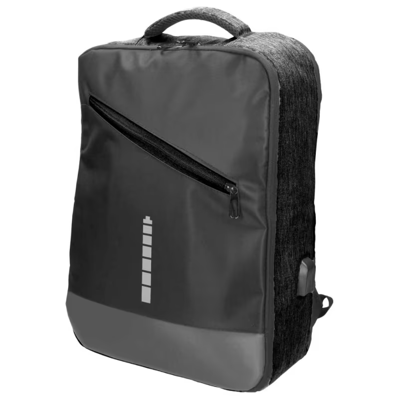 Τσάντα Backpack Street Nexus Μαύρη – Αντικλεπτικό Σακίδιο Laptop με USB & Θήρα Ακουστικών (46x35x15cm)
