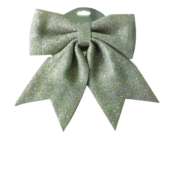 🥂 Φιόγκος Σαμπανί Με Γκλίτερ – Πολυτελής για Χριστουγεννιάτικη Διακόσμηση (24x26 cm)