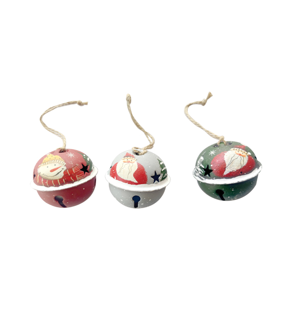 Κουδουνάκι Χριστουγεννιάτικο Μεταλλικό Κρεμαστό (Ø6cm) – Vintage Σχέδια